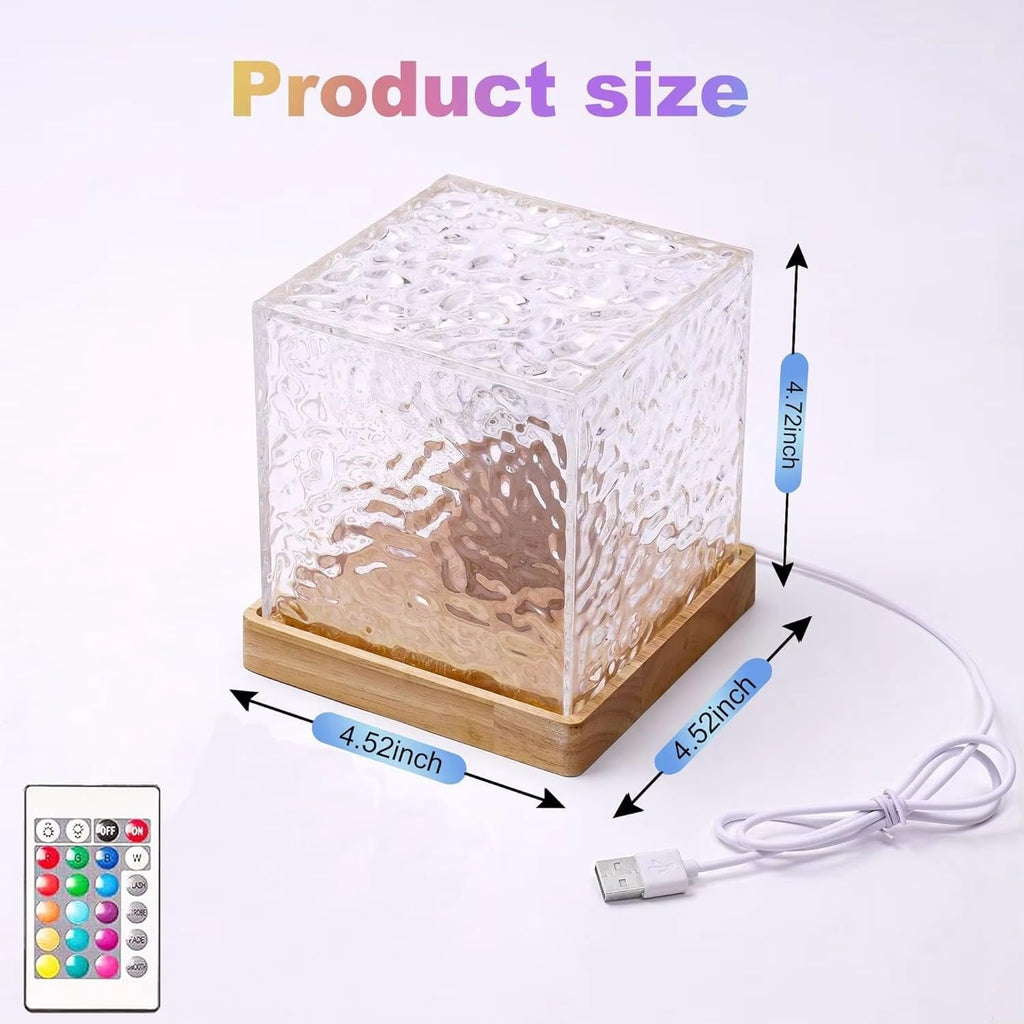 Romantic Ocean Wave Night Light Projector Lamp – 3D Water Wave LED Projection Lamp with Remote Control for Bedroom, Romantic Decor, Valentine Day Gift, Love Gift for Her, Couple Gift