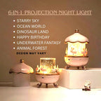 ZYOZ Toy Imagine Night Projector Lamp – 360° Rotating LED Starry Light with Moon, Ocean Wave & Astronaut Effects – USB Powered for Bedroom Décor – Multicolor Gift for All Ages