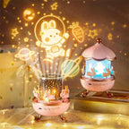 ZYOZ Toy Imagine Night Projector Lamp – 360° Rotating LED Starry Light with Moon, Ocean Wave & Astronaut Effects – USB Powered for Bedroom Décor – Multicolor Gift for All Ages