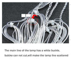 Snowflake LED String Lights – Star Decorative Curtain Lights, 1 Set (6 Snowflakes + 6 Stars) for Holiday Parties, Room Décor, Decorative LED String Lights