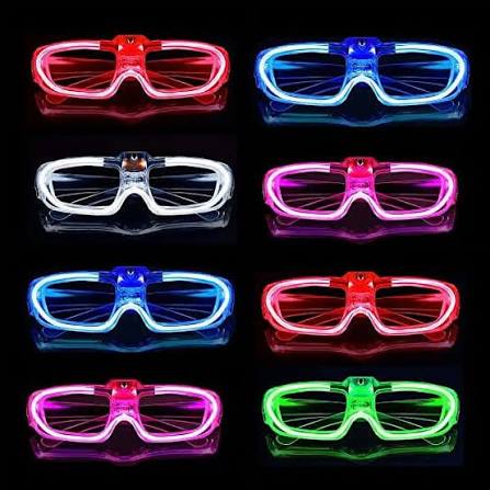 Zyoz LED Oval Shape Light-Up Glasses | Neon Party Glow Eyewear for Festivals & Raves Secondary image