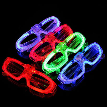 Zyoz LED Oval Shape Light-Up Glasses | Neon Party Glow Eyewear for Festivals & Raves