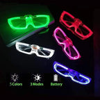 Zyoz LED Oval Shape Light-Up Glasses | Neon Party Glow Eyewear for Festivals & Raves