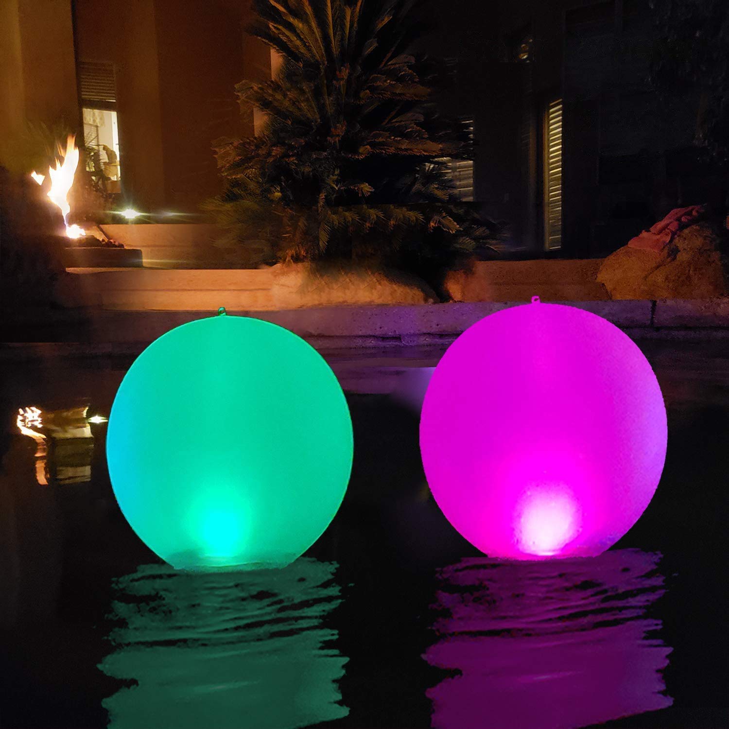 Inflatable Waterproof LED Ball – Light Up Pool Ball, Glowing Beach Ball, Inflatable LED Ball Party Toy (1 pc