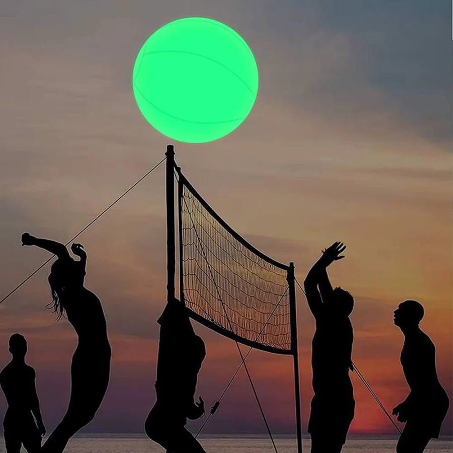 Inflatable Waterproof LED Ball – Light Up Pool Ball, Glowing Beach Ball, Inflatable LED Ball Party Toy (1 pc