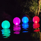 Inflatable Waterproof LED Ball – Light Up Pool Ball, Glowing Beach Ball, Inflatable LED Ball Party Toy (1 pc