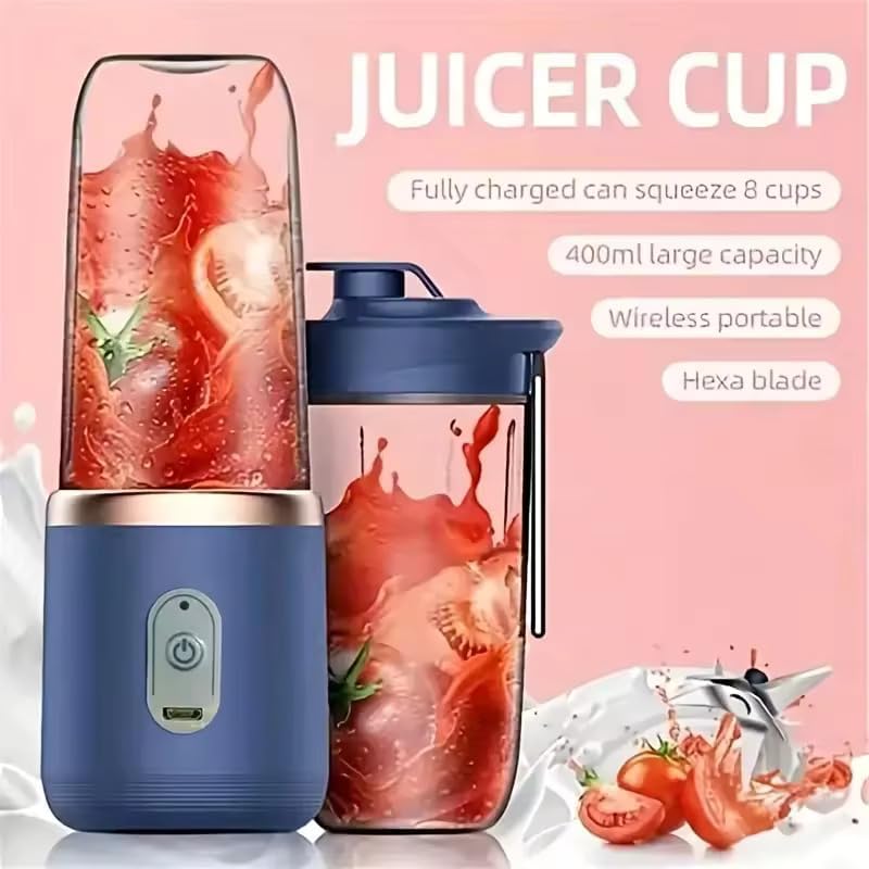 ZYOZ  Portable Blender Electric Juicers Fruit Mixers USB Rechargeable Smoothie Mini Personal Juicer 6 Blades 3Gears With 1500 Mah Rechargeable Battery-Smoothie Blender Secondary image