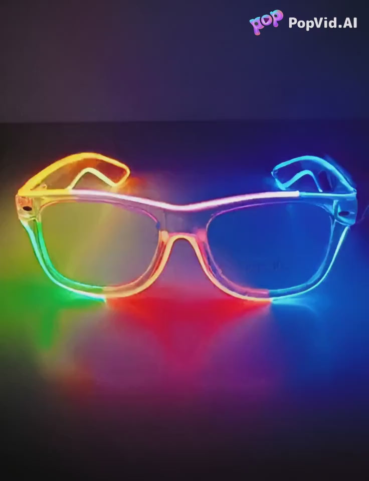 ZYOZ Multicolored Led Party Goggles Night Events Wireless Partywear Glasses Light Up Glasses for Rave, Festival & Night Events Main image