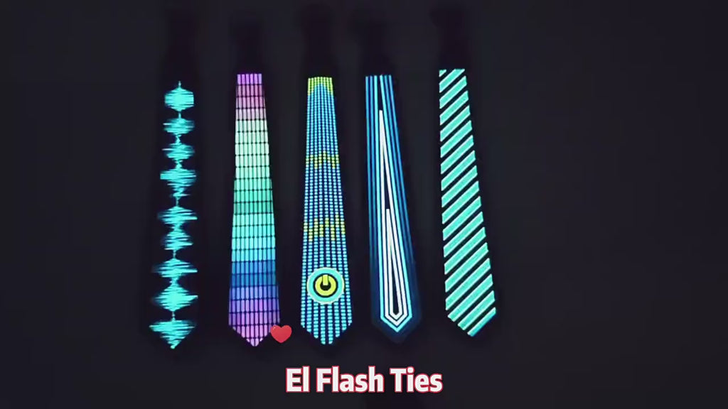 Neckties - Led Tie VoiceControlled LED Tie for Men Women Flashing Glow in the Dark Necktie Adjustable LightUp EL Wire Tie for Party Concerts Night Show Festivals