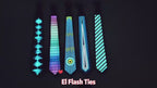 Neckties - Led Tie VoiceControlled LED Tie for Men Women Flashing Glow in the Dark Necktie Adjustable LightUp EL Wire Tie for Party Concerts Night Show Festivals