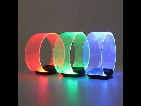 ZYOZ clear Sound Activated LED Bracelet Colour Changing Transparent Glowing Wristband multicoloured