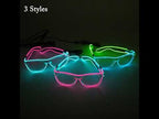ZYOZ LED EL Wire Party Glasses with Clear Lens – Light Up Your Rave Look!