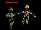 ZYOZ  EL Wire Light-Up Suit Kit Glowing Stick Figure Costume Wire For Parties, Halloween