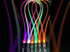 ZYOZ LED Carnival Cruise Lanyard Light Up Flashing Neon Necklace with ID Badge Key Card Holder Heavy Duty VIP Bright Cool Neck Lanyards for Women Men Kids Disney Disneyland Cruise Gifts(random colour)