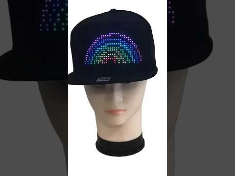 Zyoz Programmable LED Hat with App Control | Light-Up Bluetooth Message Cap for Parties & Raves