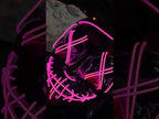 Zyoz Neon EL Wire LED Purge Mask | Glow-in-the-Dark Light-Up Costume Mask for Raves & Halloween