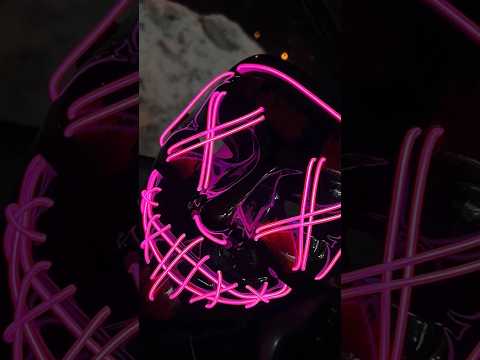 Zyoz Neon EL Wire LED Purge Mask | Glow-in-the-Dark Light-Up Costume Mask for Raves & Halloween