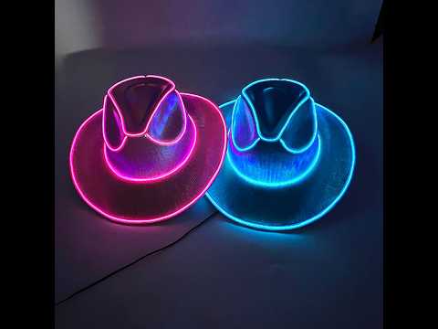 Zyoz LED Light-Up Cowboy Hat | Neon Glow Festival & Party Cowgirl Hat