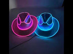 Zyoz LED Light-Up Cowboy Hat | Neon Glow Festival & Party Cowgirl Hat