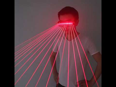 ZYOZ Laser Party Goggles Red – Rechargeable DJ Laser Glasses for Rave, Festival & Night Events