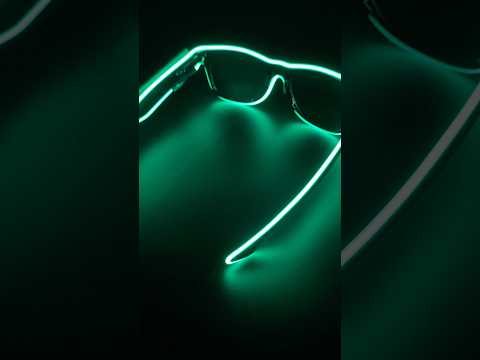 Zyoz™ Wireless LED Light-Up Glasses – Neon EL Wire Party & Festival Glasses (black Lance)