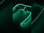Zyoz™ Wireless LED Light-Up Glasses – Neon EL Wire Party & Festival Glasses (black Lance)