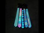 ZYOZ Sound Activated LED Light-Up Tie | Voice-Controlled Rave Necktie 1pc