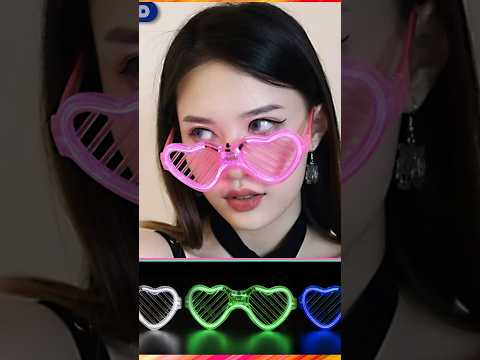 Zyoz™ LED Heart-Shaped Shutter Glasses – Light-Up Neon Party Eyewear