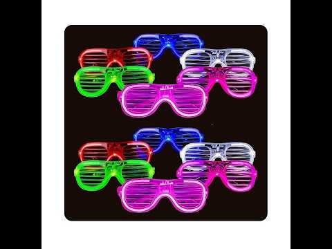 Zyoz  LED Shutter Glasses Aviator Style – Neon Light Up Rave Shades