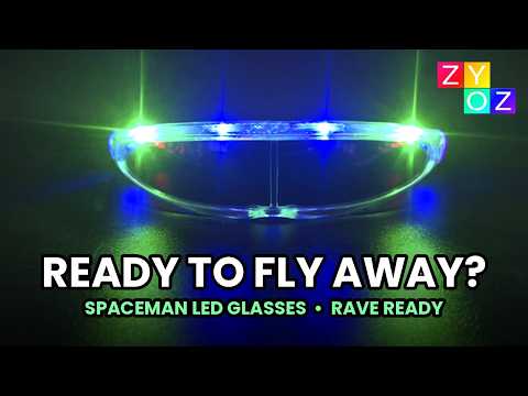 ZYOZ Cyberpunk LED Spaceman Glasses | Futuristic Rave & Party Visor