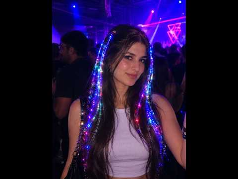 Zyoz LED Fiber Optic Hair Extensions | Glow-in-the-Dark Light-Up Hair Clips for Festivals pack of 5