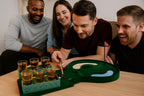 Putt Sip Mini Golf Drinking Game Set for Adults Portable Indoor/Outdoor Realistic Putting Green with Metal Shot Glasses, Golf Balls Clubs Fun Party Games for Golf Lovers, Nights Social Gatherings