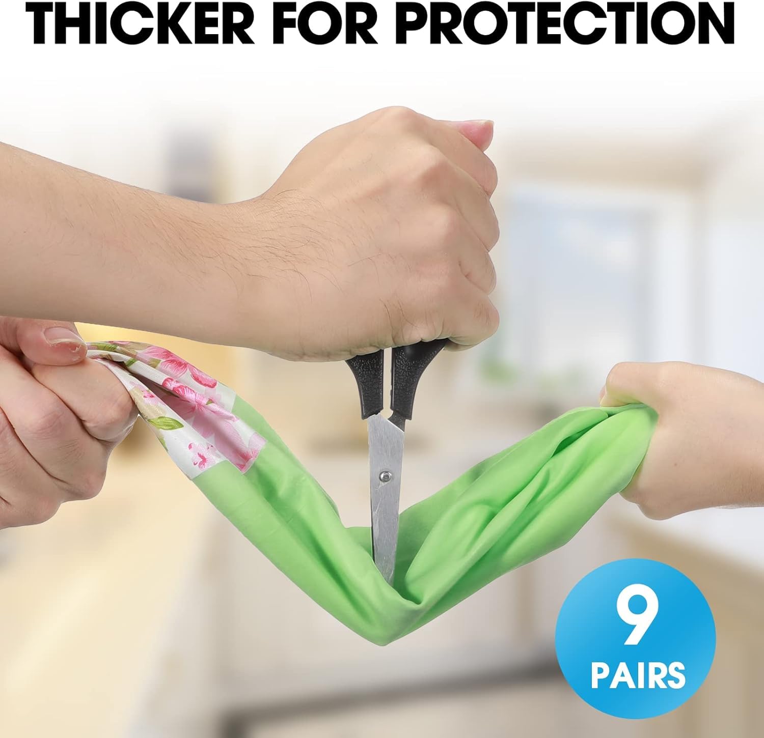 Heavy Duty Reusable Rubber Gloves for Dishwashing, Kitchen Cleaning - Non-Slip Long Elbow Gloves for Gardening, Laundry Waterproof Bathroom Cleaning Gloves (random colour)