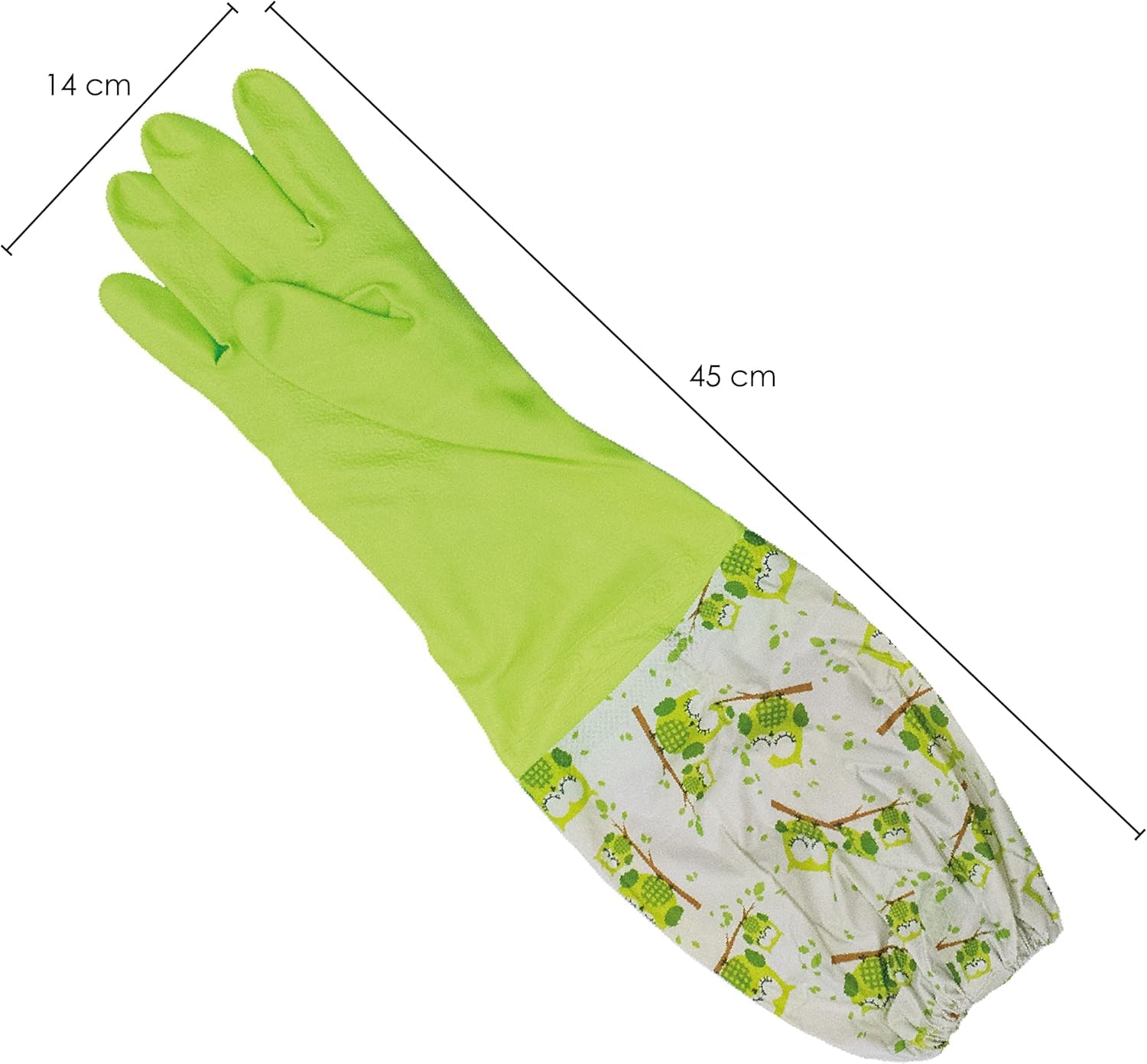 Heavy Duty Reusable Rubber Gloves for Dishwashing, Kitchen Cleaning - Non-Slip Long Elbow Gloves for Gardening, Laundry Waterproof Bathroom Cleaning Gloves (random colour)