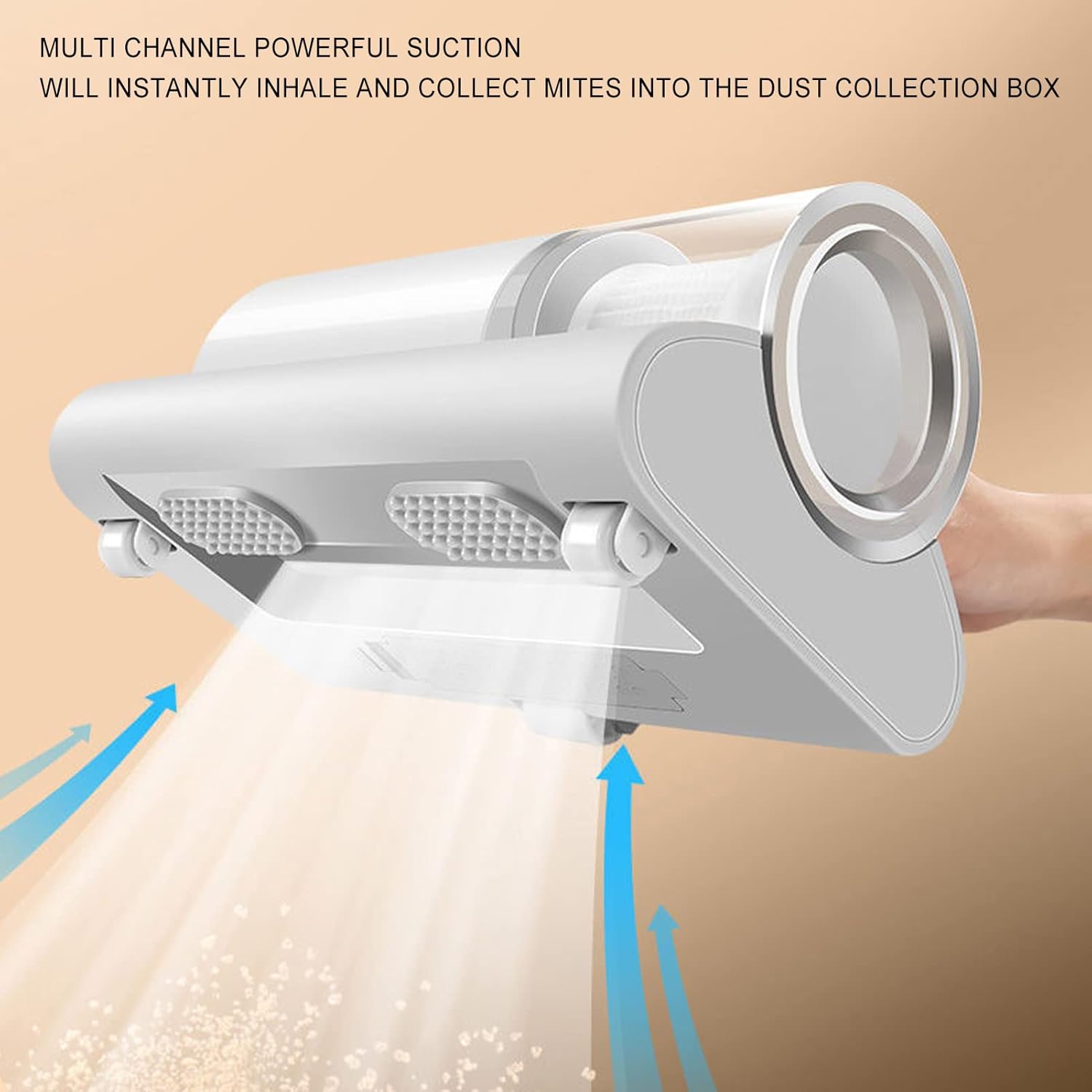 Mattress Vacuum Cleaner, Cordless Bed Vacuum Cleaner Strong Suction 260nm UV USB Handheld Vacuum, Effectively Clean Up Bed, Pillows, Cloth Sofas, Carpets and Fabric Surfaces