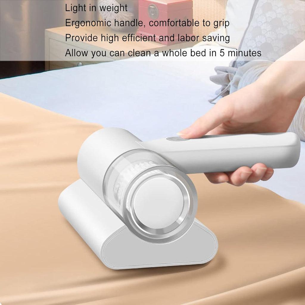 Mattress Vacuum Cleaner, Cordless Bed Vacuum Cleaner Strong Suction 260nm UV USB Handheld Vacuum, Effectively Clean Up Bed, Pillows, Cloth Sofas, Carpets and Fabric Surfaces