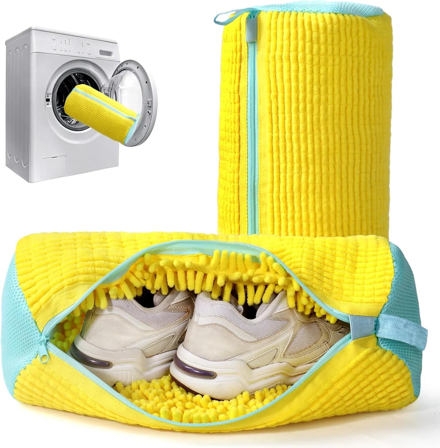 ZYOZ Shoe Washing Machine Bag Laundry Shoe Bag for Washer & Dryer, Reusable with Durable Zipper for Sneakers & Delicates 360° Deep Cleaning Washable Laundry Organizer Bag Secondary image