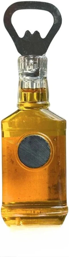 Whiskey Bottle Bottle Opener – Fun Fridge Magnet Opener for Beer, Wine & Soda Bottles 1pc