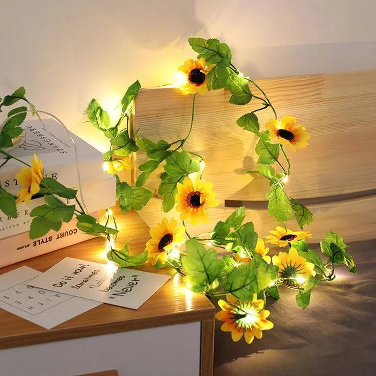 Pcs Sunflower Line for Home Decoration Artificial Flower Hanging Line for Wedding Setup, Festival Decor (220 cm)