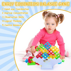 ZYOZ blance Tower Game 32 Pcs Stack Tower Blocks with 22 Cards, Swing Stack Balance Building Block Interactive STEM Toy