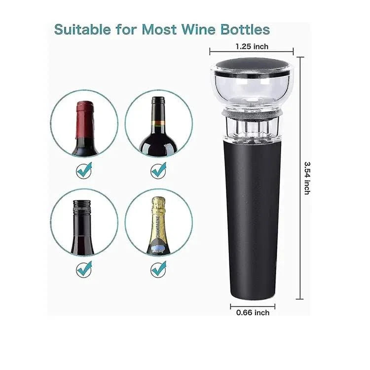 Wine Pourer & Portable Wine Decanter – 1 Pc Wine Pouring Spout for Parties, Bars & Home Use