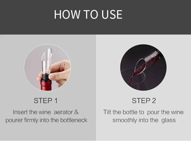Wine Pourer & Portable Wine Decanter – 1 Pc Wine Pouring Spout for Parties, Bars & Home Use