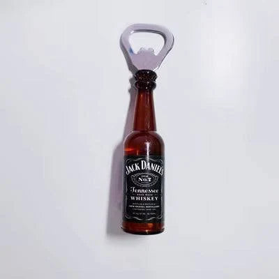 Whiskey Bottle Bottle Opener – Fun Fridge Magnet Opener for Beer, Wine & Soda Bottles 1pc