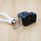 Mini Camera Keychain Toy with Flash Light & Shutter Sound – DSLR Style Key Ring with Chrome Finished Big Ring – Fun Novelty Gift for Kids, Boys, Girls, Return Gifts & Bag Charm