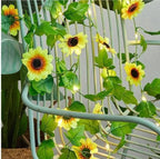 Pcs Sunflower Line for Home Decoration Artificial Flower Hanging Line for Wedding Setup, Festival Decor (220 cm)