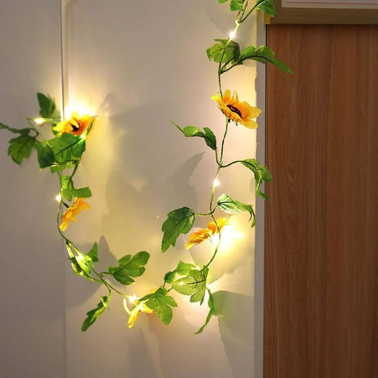 Pcs Sunflower Line for Home Decoration Artificial Flower Hanging Line for Wedding Setup, Festival Decor (220 cm)