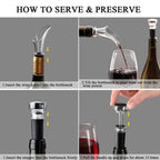 Wine Pourer & Portable Wine Decanter – 1 Pc Wine Pouring Spout for Parties, Bars & Home Use