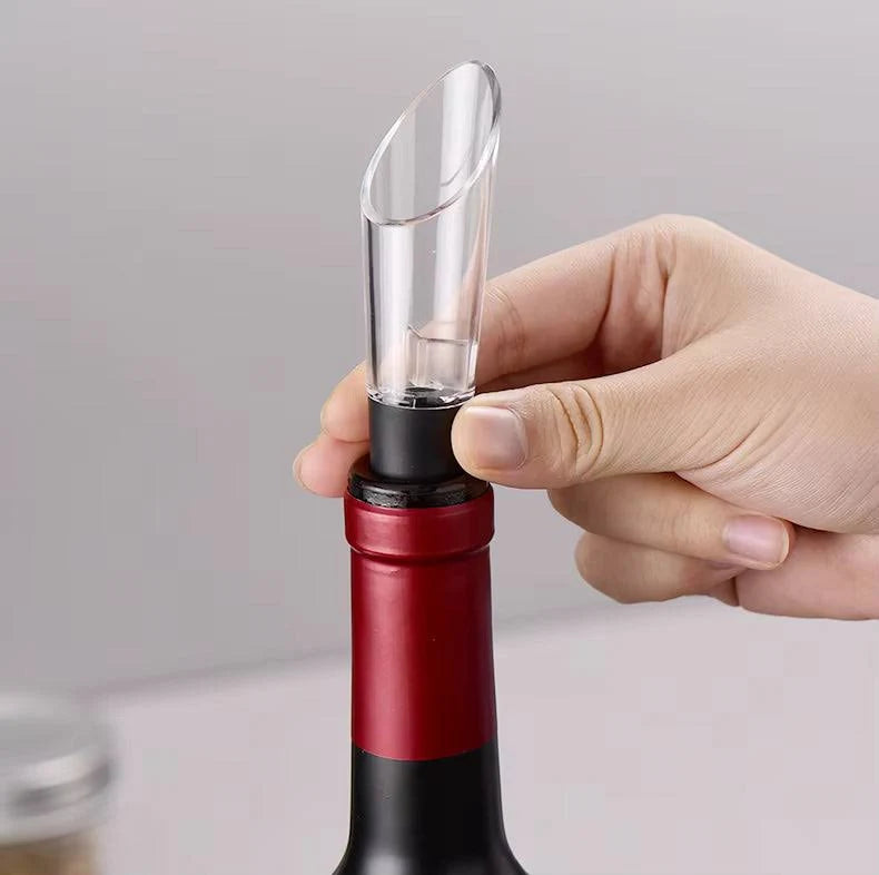 Wine Pourer & Portable Wine Decanter – 1 Pc Wine Pouring Spout for Parties, Bars & Home Use