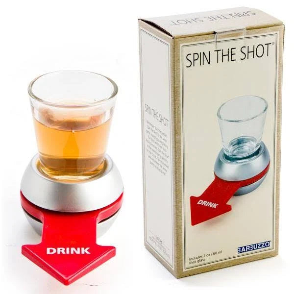 Spin the Shot Drinking Game for Bachelor Party, Friends & Family Nights | Fun with Spinner & Glass | Drinking Roulette Adult Party Supplies