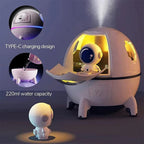 Space Capsule Astronaut Humidifier, Humidifiers for Bedroom, Mini Cute Humidifier,220ml USB Ultrasonic Quiet Air Humidifiers for Home Car Bedroom Office and Travel